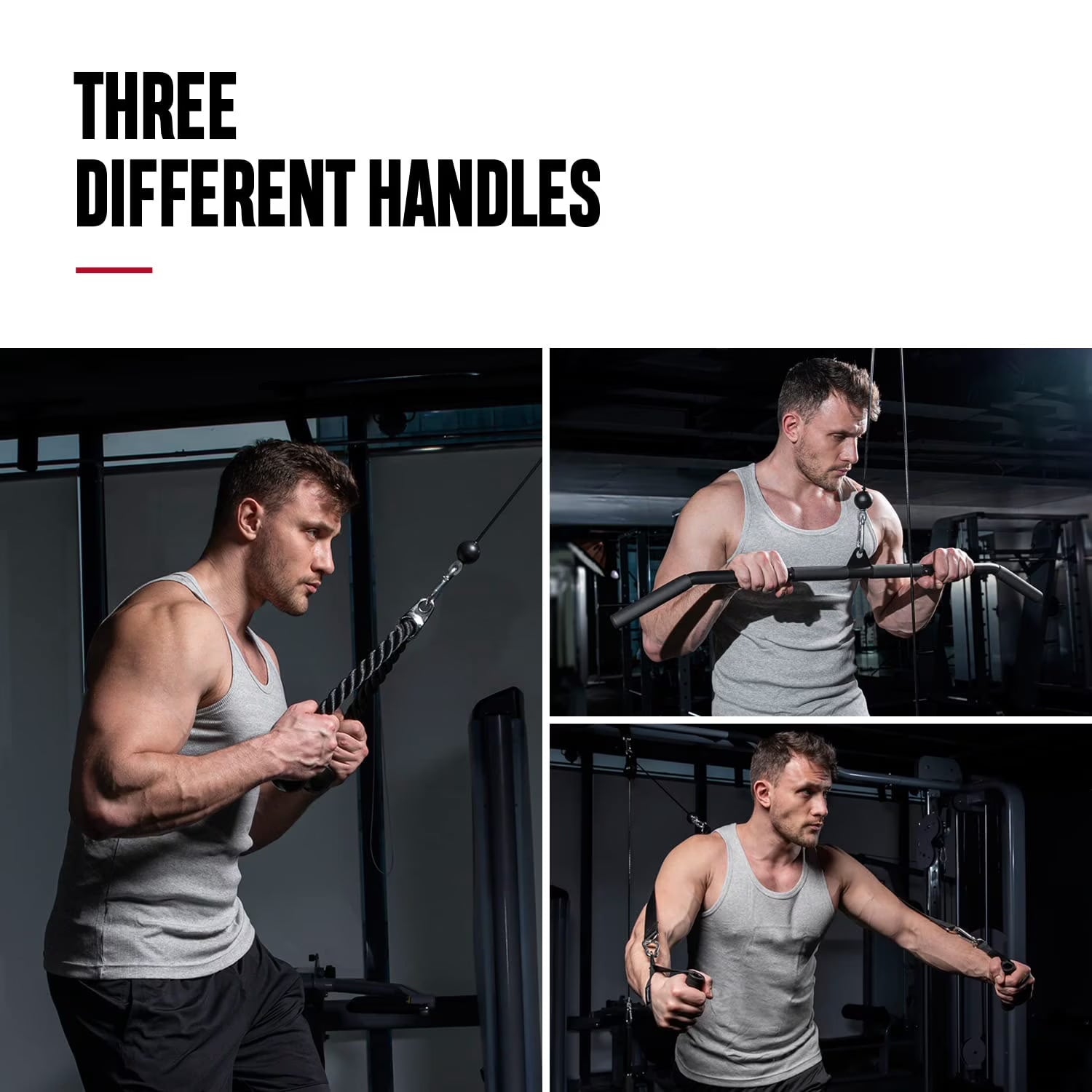Cable Weight Pulley System for LAT Pulldown Biceps Curl Forearm Shoulder Strength Training