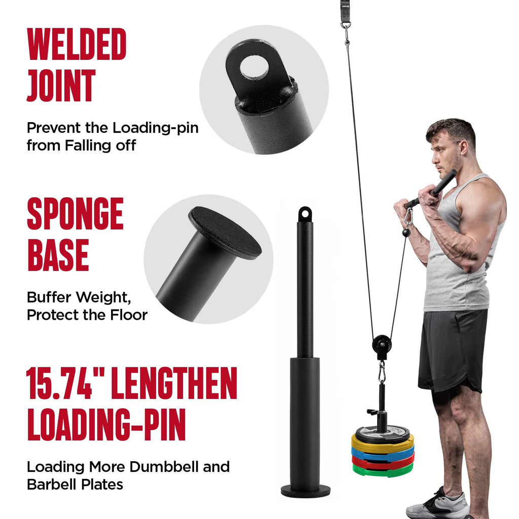 Cable Weight Pulley System for LAT Pulldown Biceps Curl Forearm Shoulder Strength Training